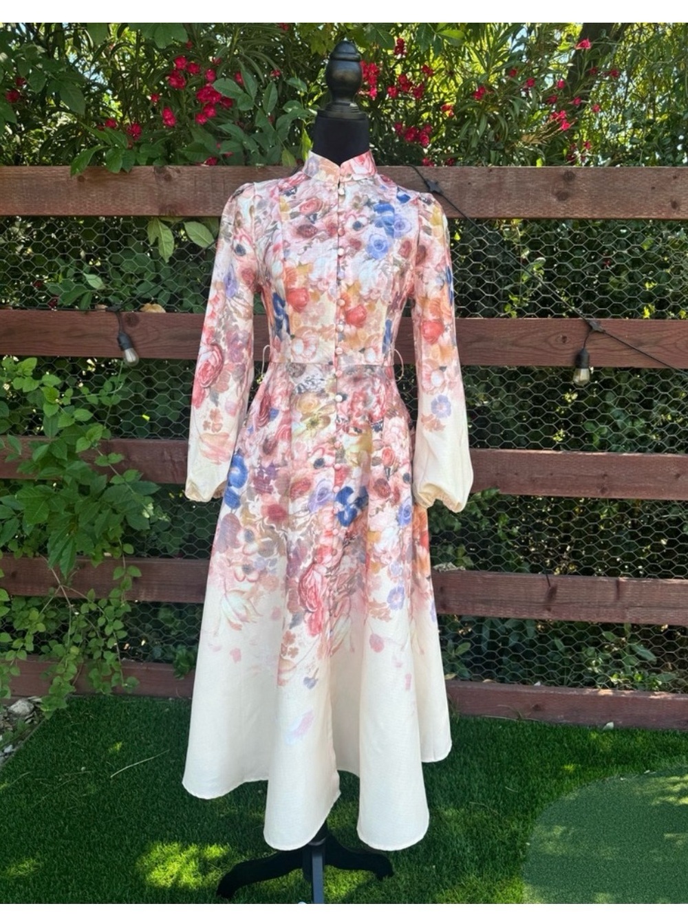 Commense Floral Maxi Dress in Blush Multi and Blue